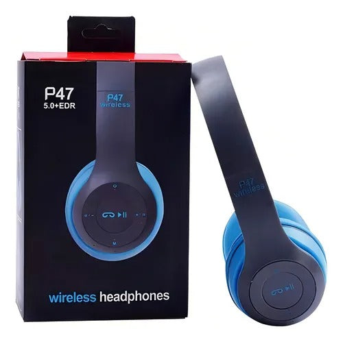 Audifonos Inalambricos Bluetooth P47 Radio MicroSD Manos Libres Video Conferencia