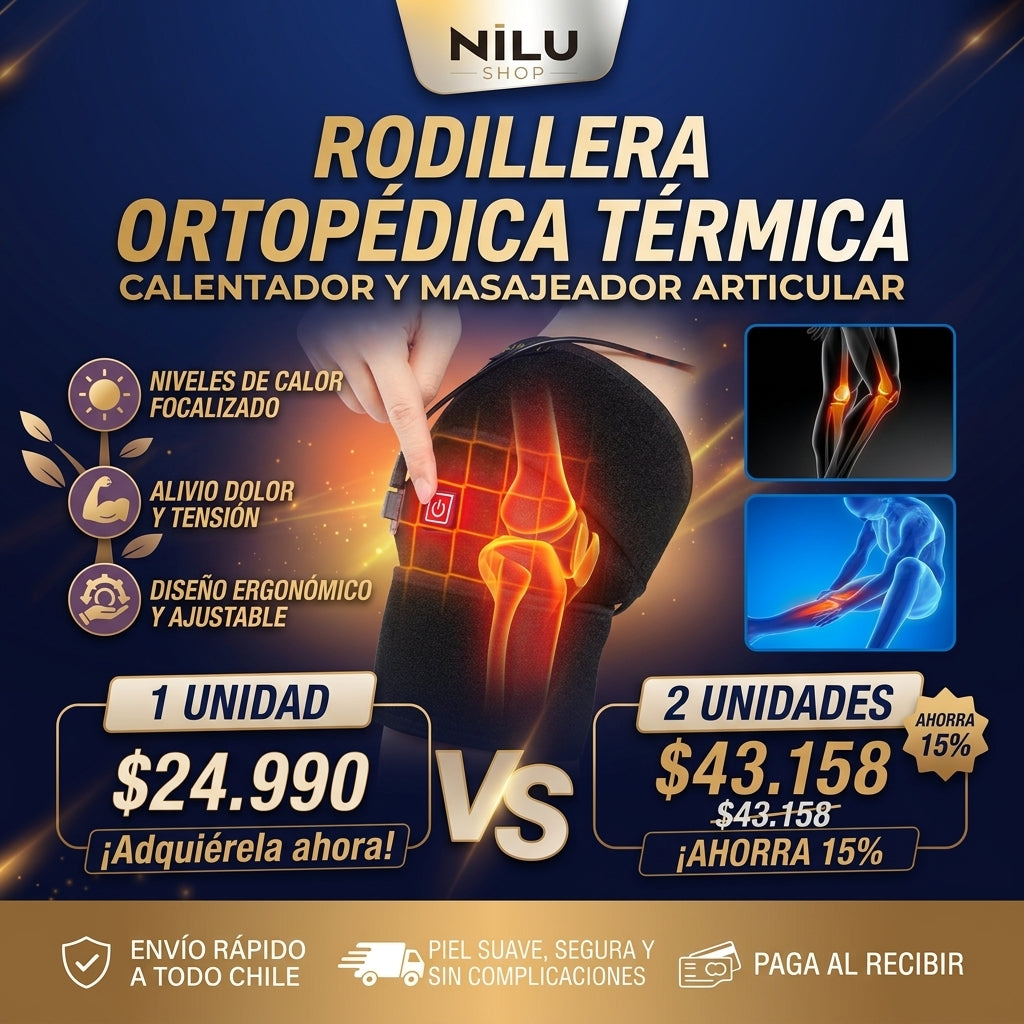 Rodillera Ortopédica Térmica Calentador Articular Alivio Dolor