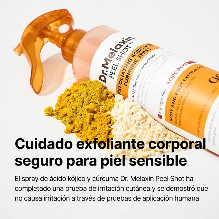 Dr. Melaxin Peel Shot - Spray exfoliante con ácido kójico y cúrcuma