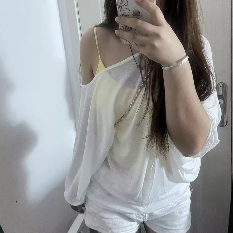 Camiseta casual oversize para mujer