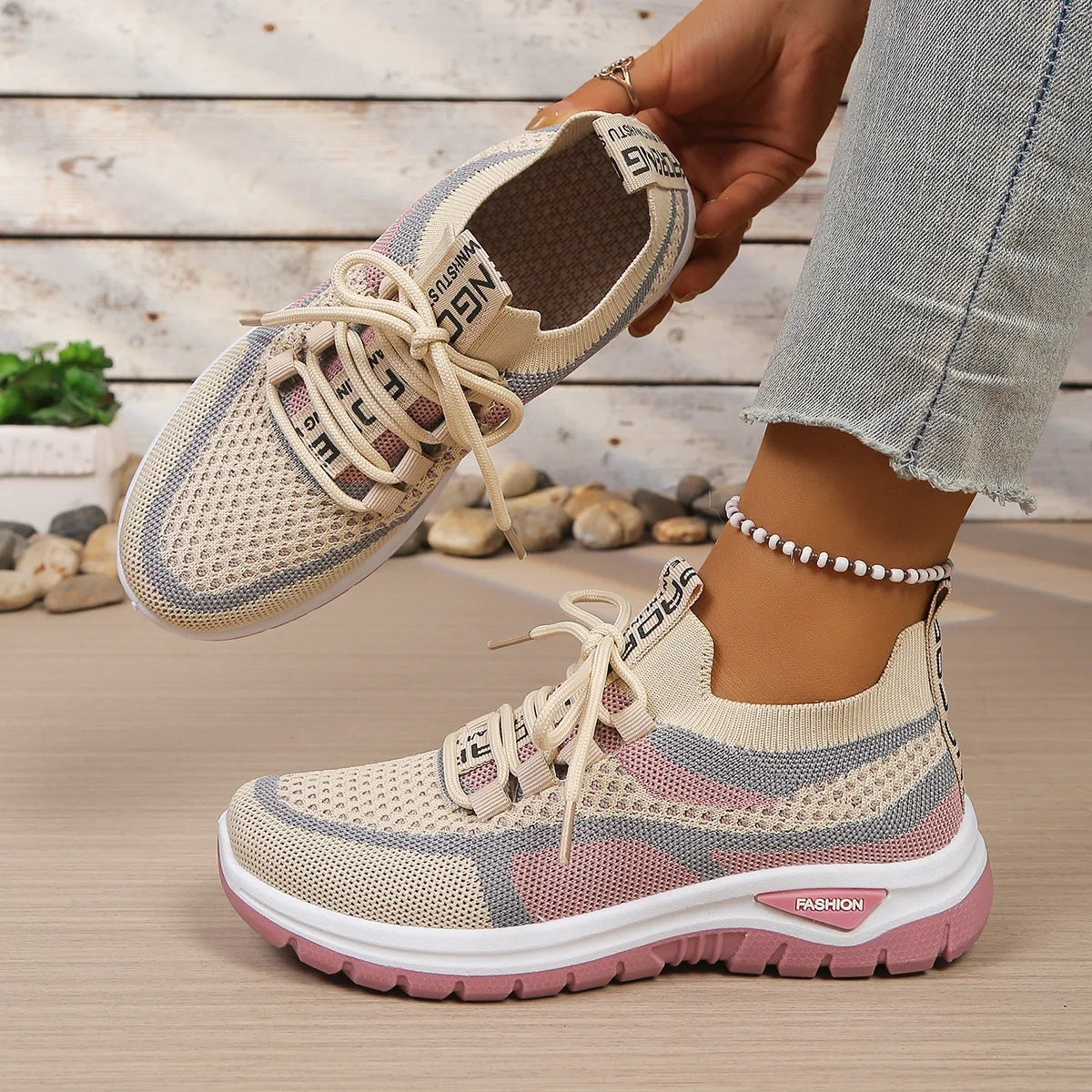 Zapatillas Bicolor con Cordones