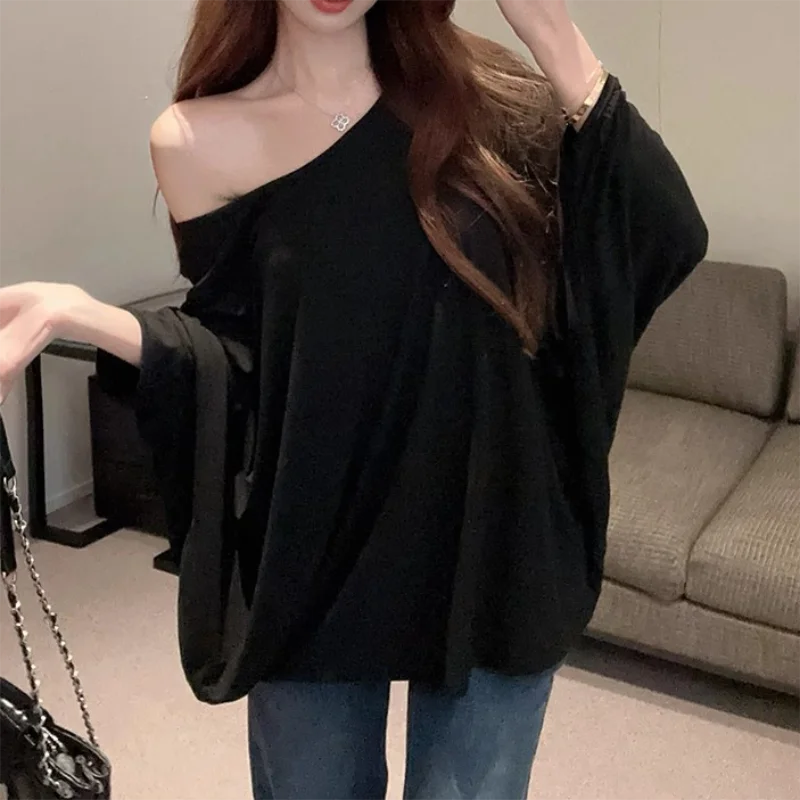 Solid Oversized T-shirt for Women