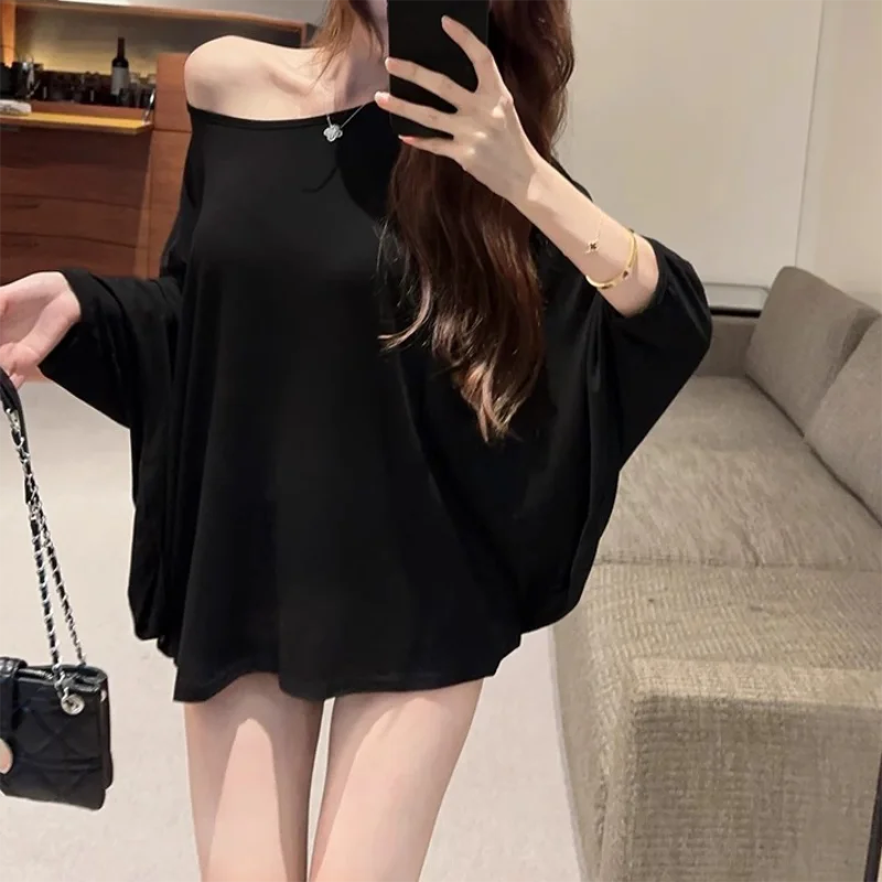 Solid Oversized T-shirt for Women
