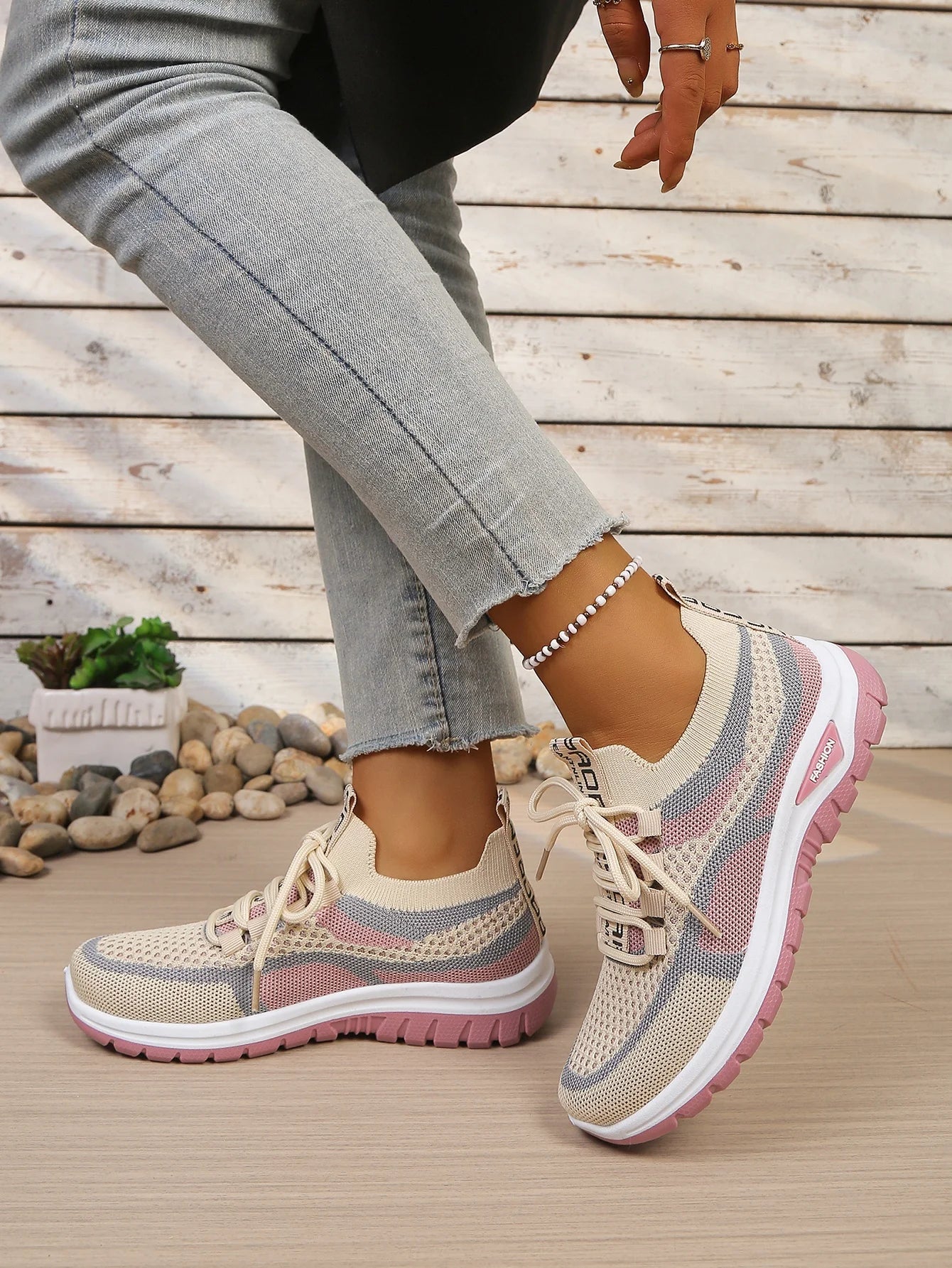 Zapatillas Bicolor con Cordones