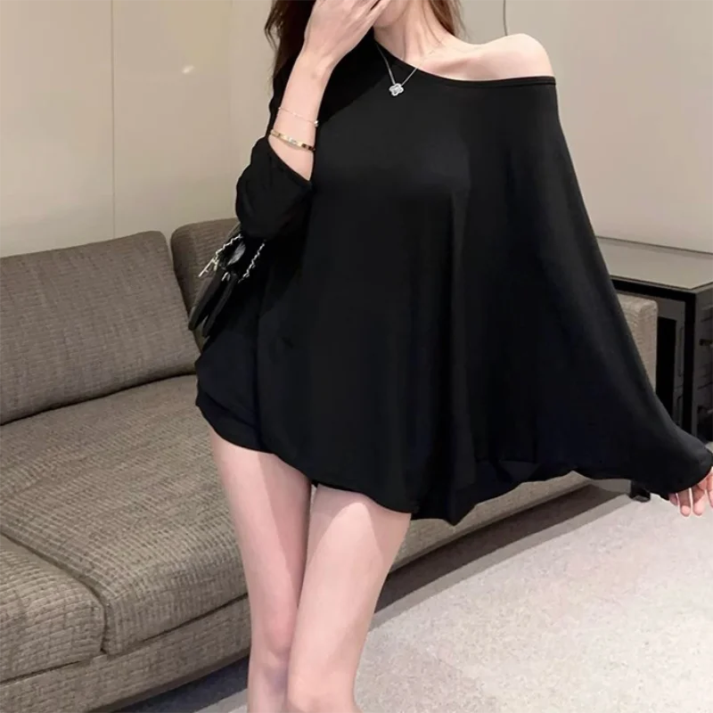Solid Oversized T-shirt for Women