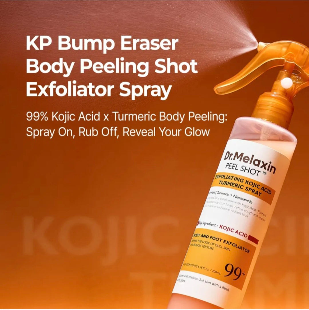 Dr.Melaxin - Spray corporal exfoliante Peel Shot con ácido kójico y cúrcuma