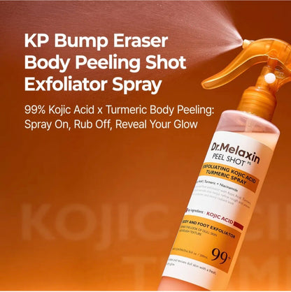 Dr.Melaxin - Spray corporal exfoliante Peel Shot con ácido kójico y cúrcuma