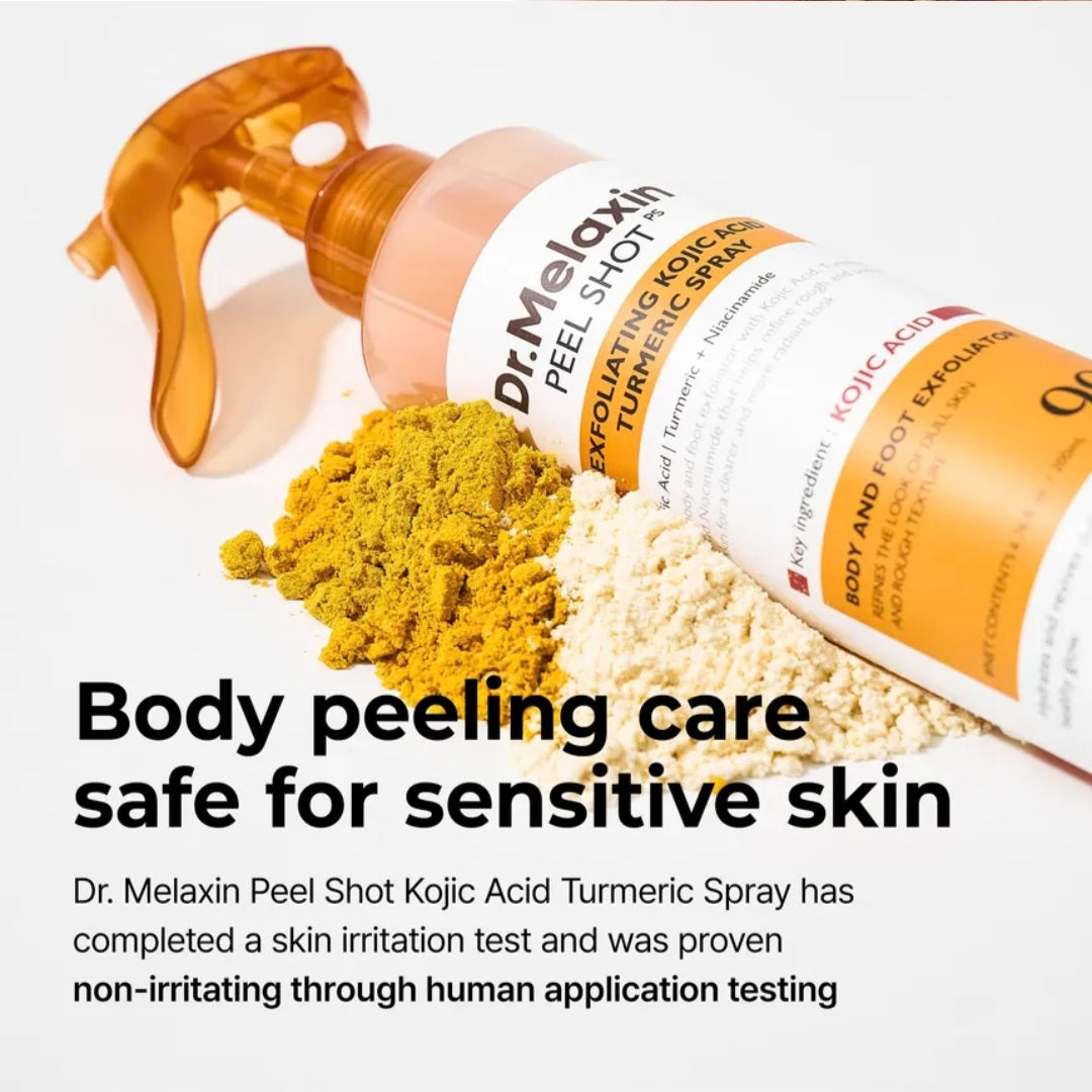 Dr.Melaxin - Spray corporal exfoliante Peel Shot con ácido kójico y cúrcuma